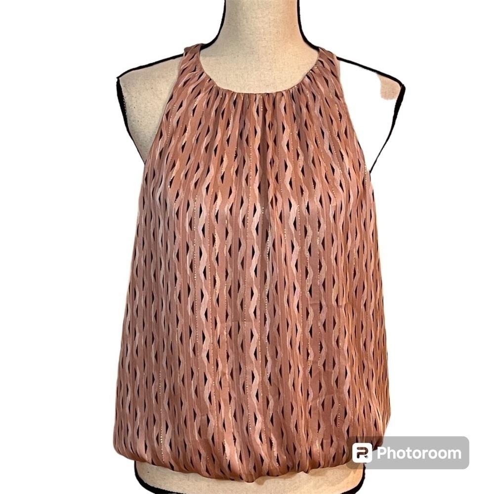 Veronica M Mauve Surplice Sleeveless Top Sz-L